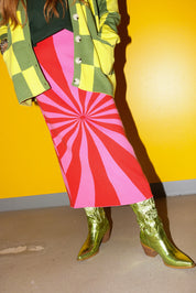 I'm Spiraling Midi Skirt