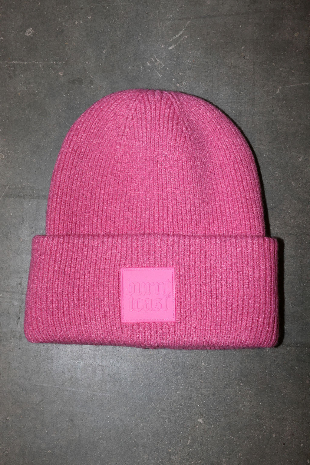 Bubblegum Pink Burnt Toast Beanie