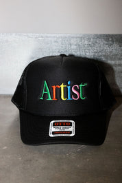 Artist Black Embroidered Trucker Hat