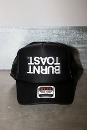 Burnt Toast Upside Down Black Embroidered Trucker Hat