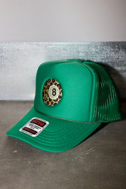 Fierce 8 Ball Kelly Green Embroidered Trucker Hat