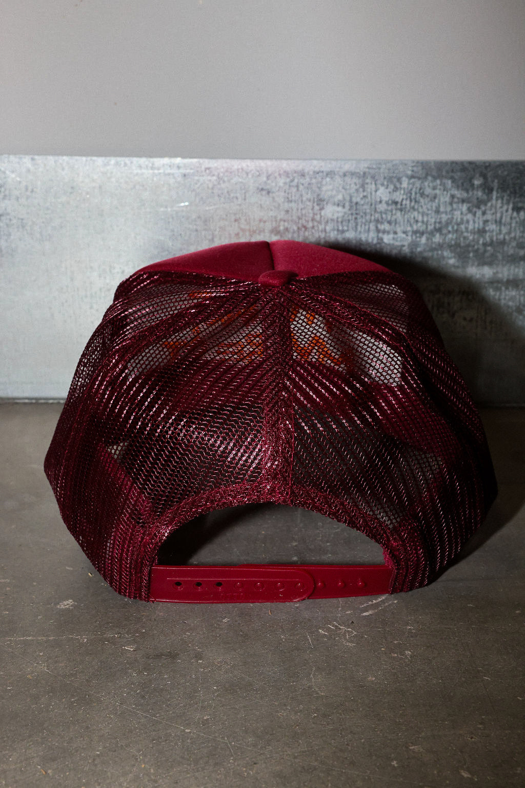 Trying My Best Maroon Embroidered Trucker Hat