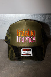 Raising Legends Camo Embroidered Trucker Hat