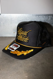 Visual Athlete Captain Black Embroidered Trucker Hat