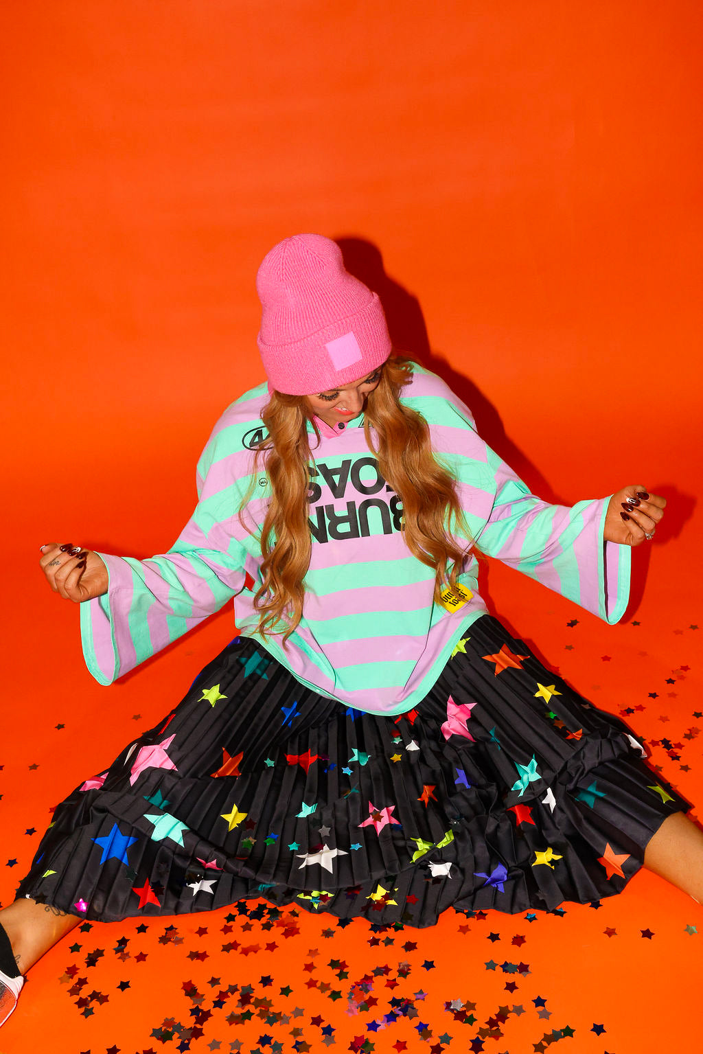 Bubblegum Pink Burnt Toast Beanie