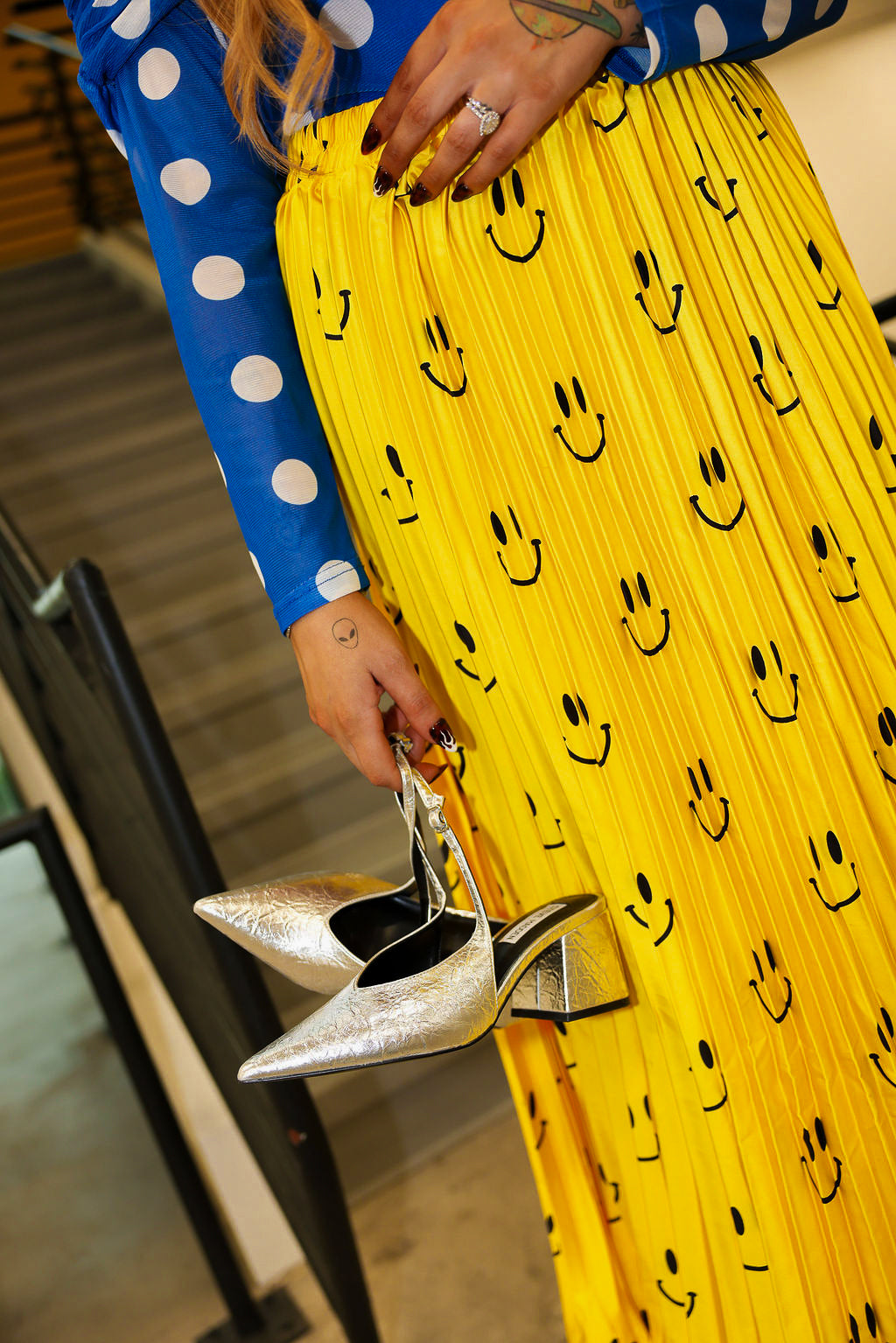Happy To Be Here Smiley Pleated Skirt **RESTOCKED**