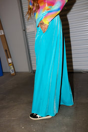 Cold Burn Blue Velvety Classic Trousers