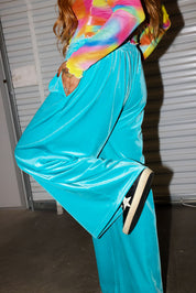 Cold Burn Blue Velvety Classic Trousers