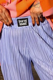 Lavender Haze Pleated Feathered Pants