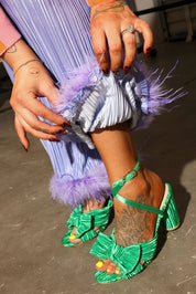 Lavender Haze Pleated Feathered Pants