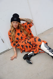 Midnight Strike Plisse Maxi Skirt Set