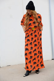 Midnight Strike Plisse Maxi Skirt Set