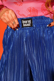 Bluest Flame Metallic Plisse Pants