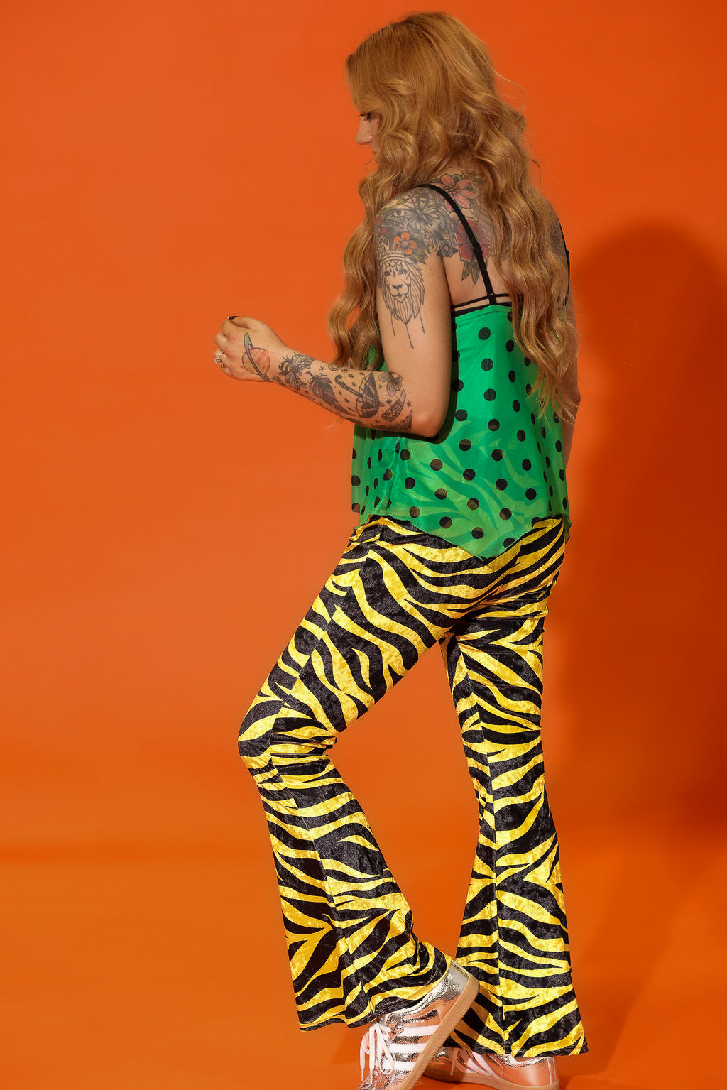 ** PRE-ORDER: ships by 12/15 ** Disco Danger Flared Velvet Pants