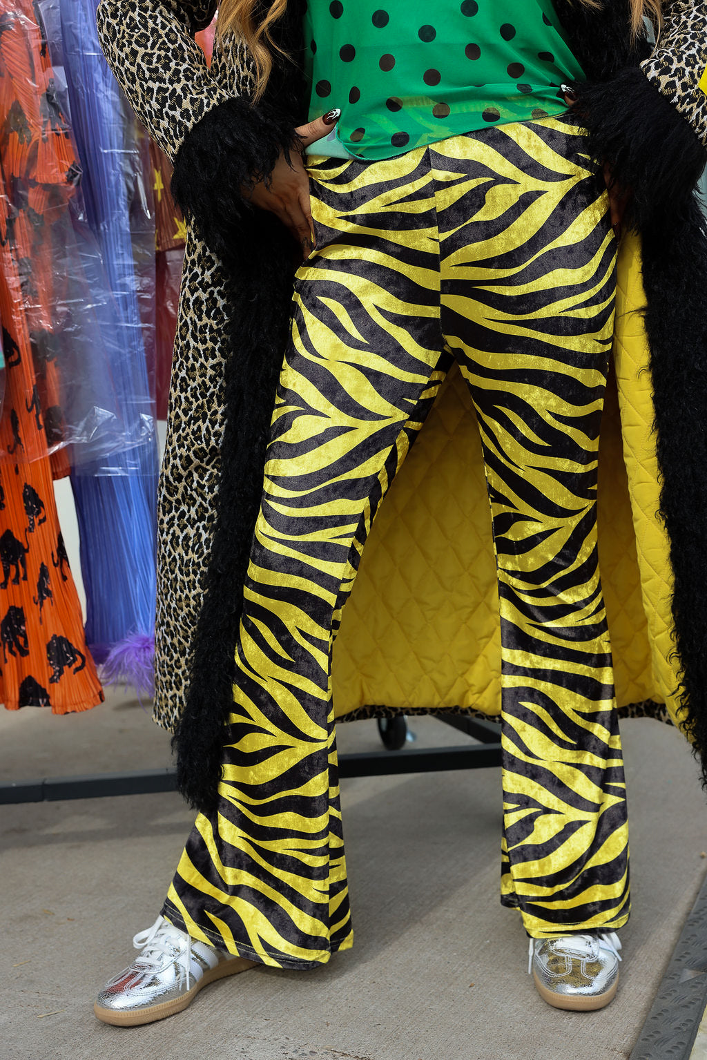 ** PRE-ORDER: ships by 12/15 ** Disco Danger Flared Velvet Pants