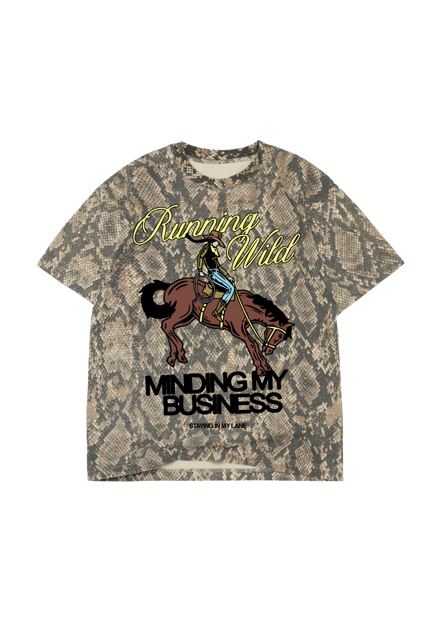 Running Wild Vintage Rattlesnake (NEW! Graphic Box Tee)