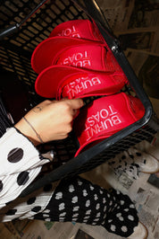 Burnt Toast Upside Down Red and Pink Embroidered Trucker Hat