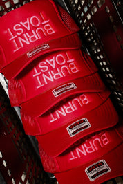 Burnt Toast Upside Down Red and Pink Embroidered Trucker Hat