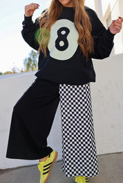 Black + White Half & Half Cropped Pants (w/ Pockets) **RESTOCKED**