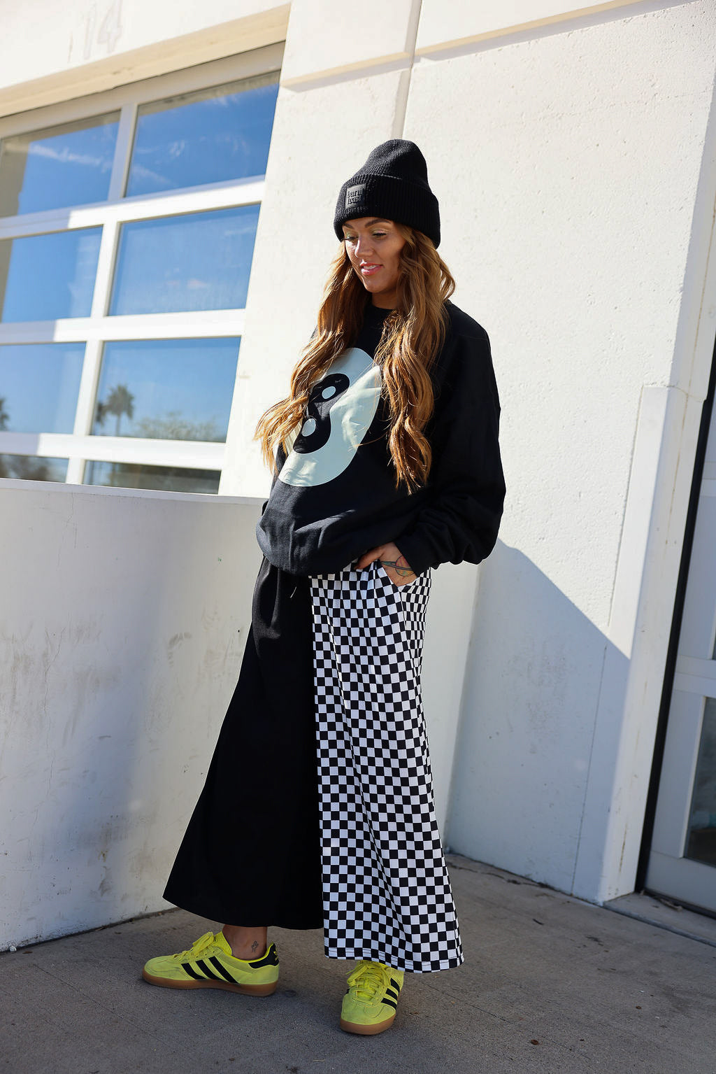 Black + White Half & Half Cropped Pants (w/ Pockets) **RESTOCKED**