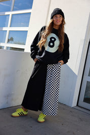 Black + White Half & Half Cropped Pants (w/ Pockets) **RESTOCKED**