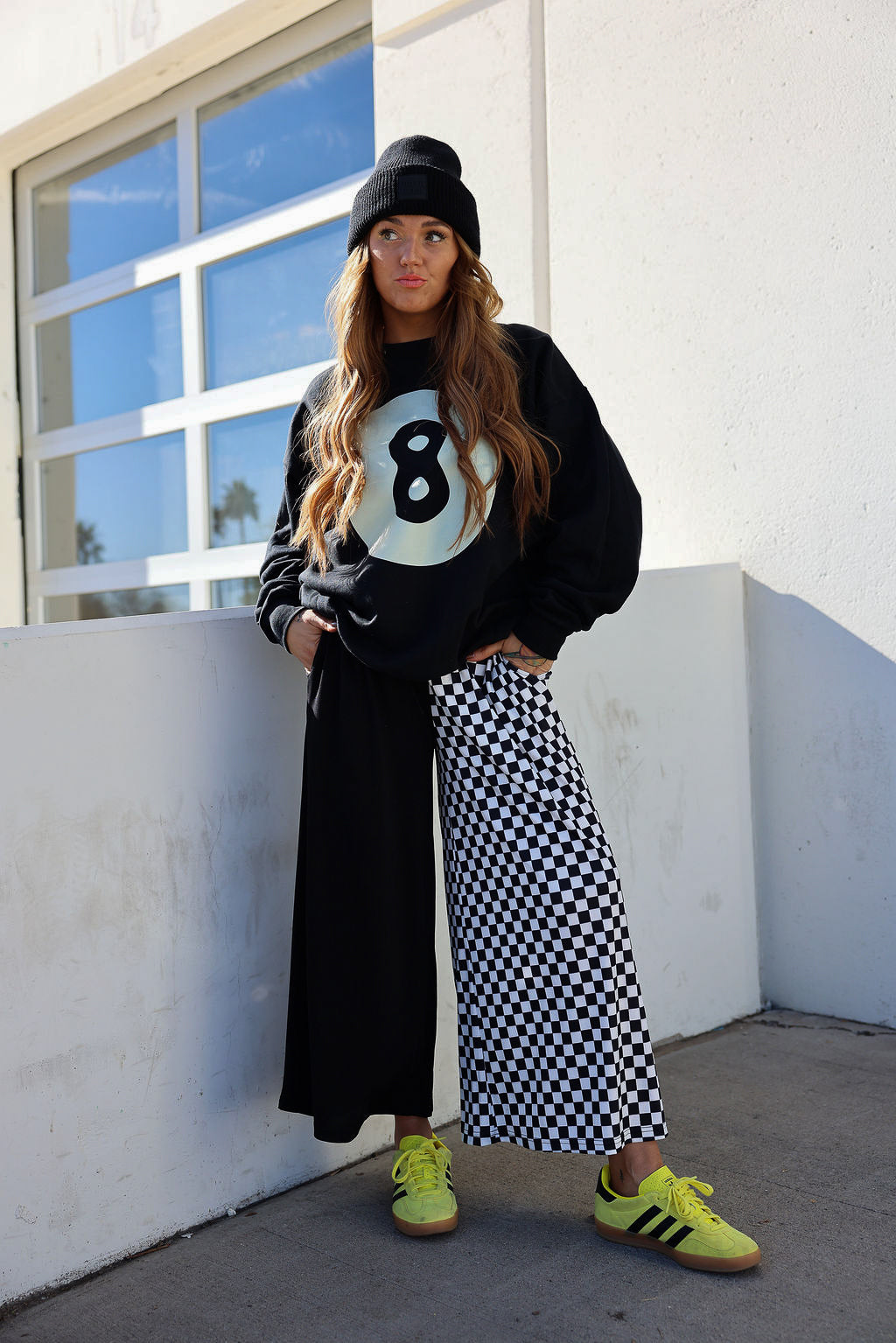 Black + White Half & Half Cropped Pants (w/ Pockets) **RESTOCKED**