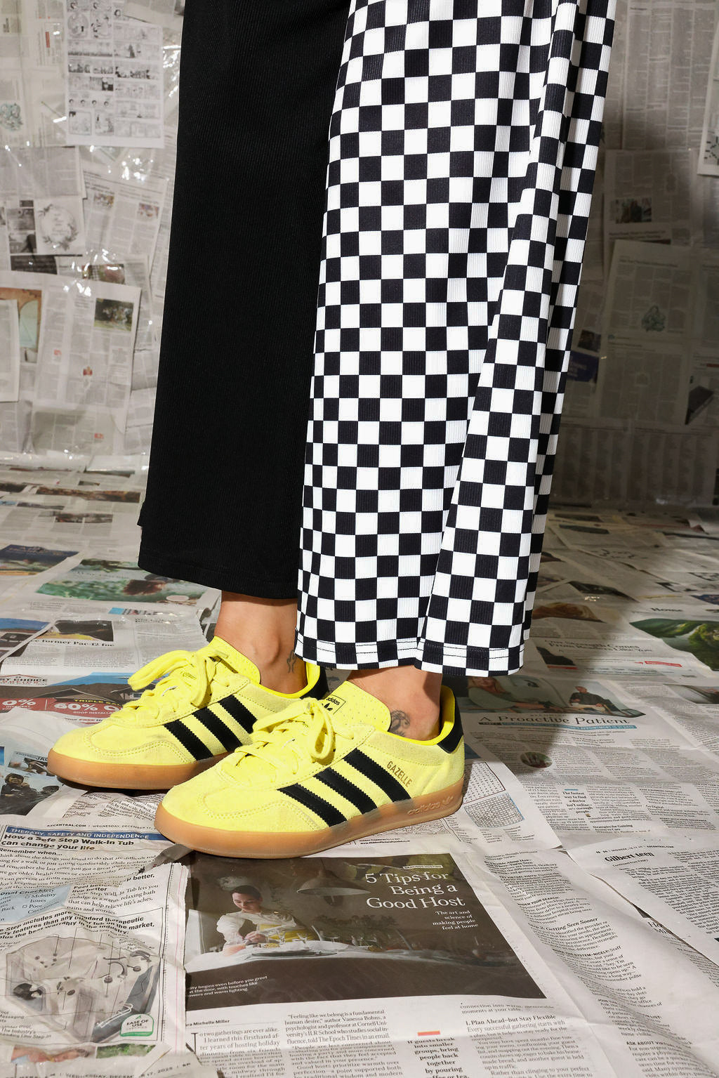 Black + White Half & Half Cropped Pants (w/ Pockets) **RESTOCKED**