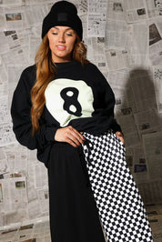 Black + White Half & Half Cropped Pants (w/ Pockets) **RESTOCKED**
