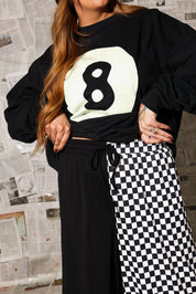 Black + White Half & Half Cropped Pants (w/ Pockets) **RESTOCKED**
