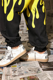 ** PRE-ORDER: ships by 1/19 ** Burnt Toast Original Fleece Jogger Pants (Yellow/Black)