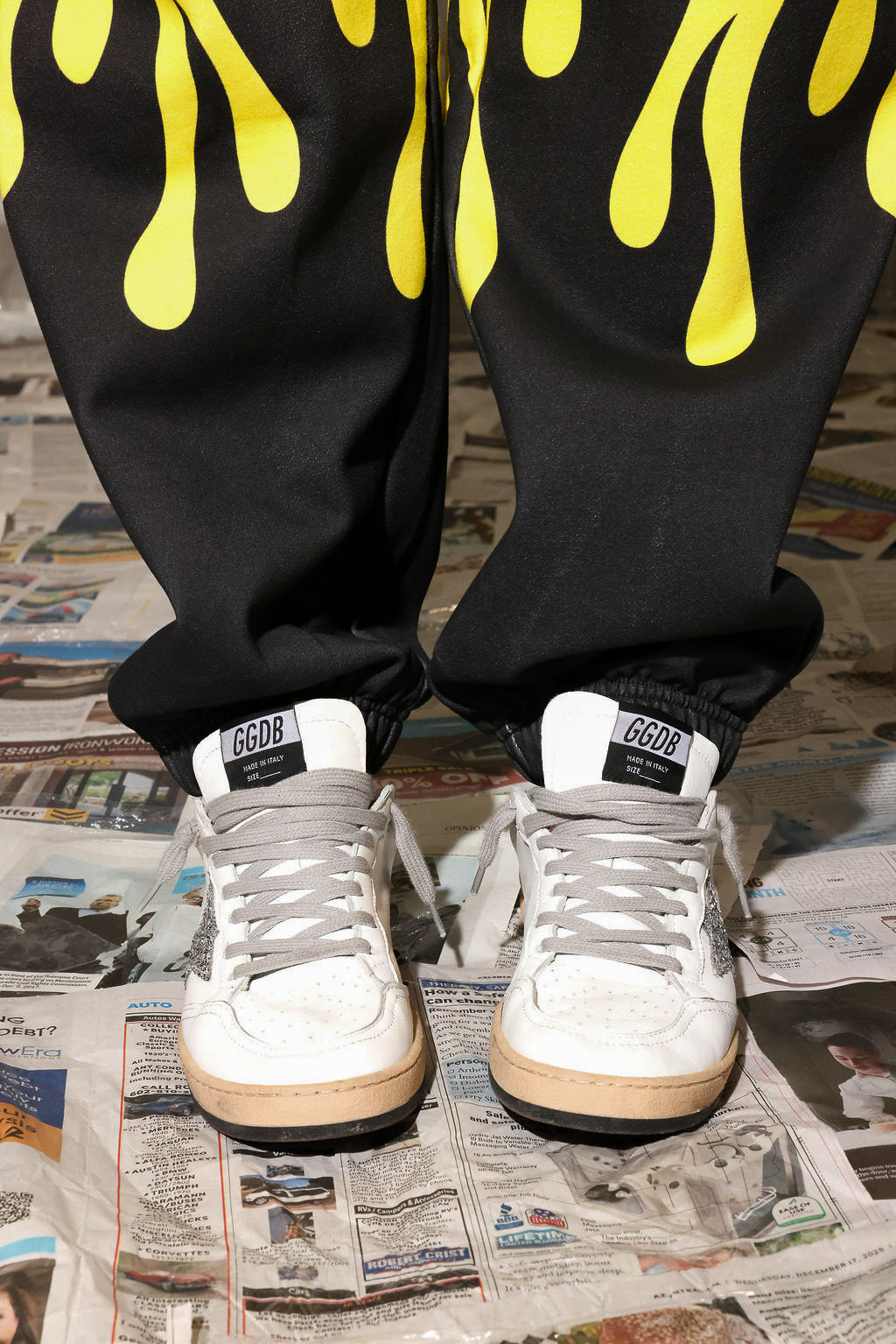 ** PRE-ORDER: ships by 1/19 ** Burnt Toast Original Fleece Jogger Pants (Yellow/Black)