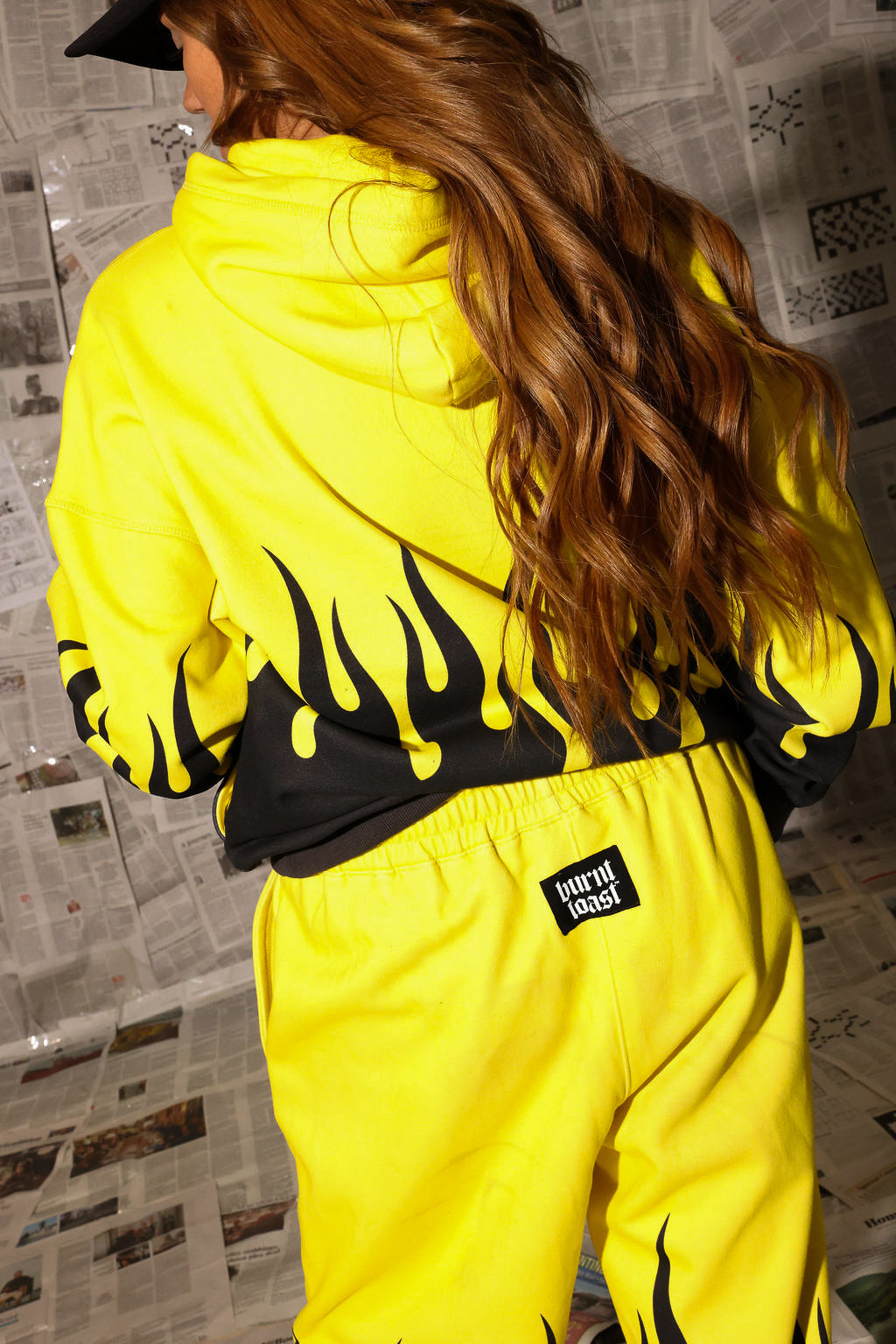 ** PRE-ORDER: ships by 1/19 ** Burnt Toast Original Fleece Hooded Sweatshirt (Yellow/Black)