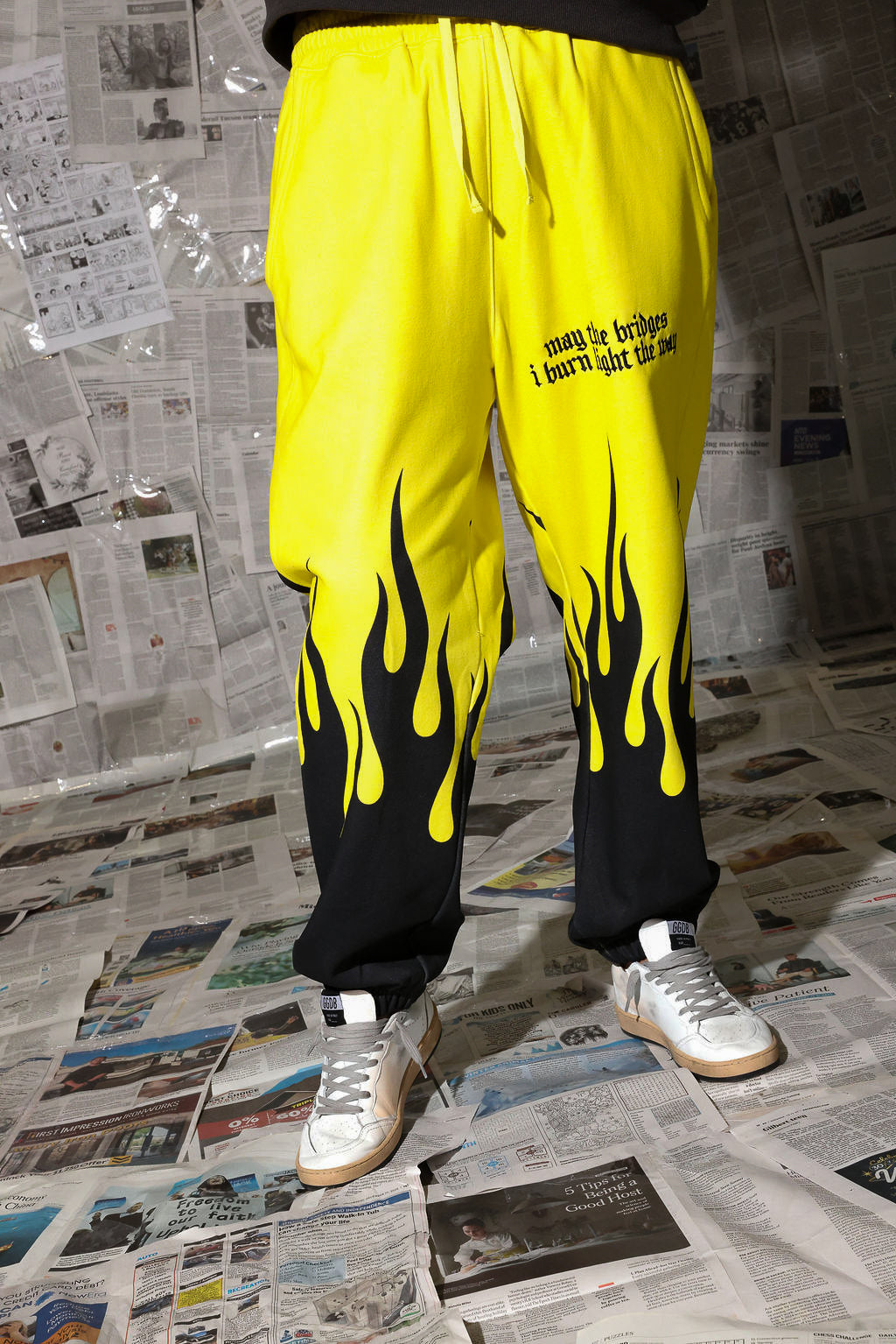 ** PRE-ORDER: ships by 1/19 ** Burnt Toast Original Fleece Jogger Pants (Yellow/Black)