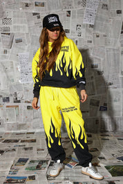 ** PRE-ORDER: ships by 1/19 ** Burnt Toast Original Fleece Jogger Pants (Yellow/Black)