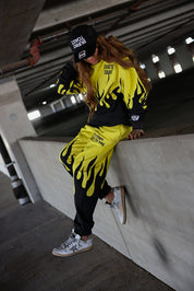 ** PRE-ORDER: ships by 1/19 ** Burnt Toast Original Fleece Jogger Pants (Yellow/Black)