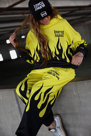 ** PRE-ORDER: ships by 1/19 ** Burnt Toast Original Fleece Jogger Pants (Yellow/Black)