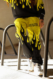 ** PRE-ORDER: ships by 1/19 ** Burnt Toast Original Fleece Jogger Pants (Yellow/Black)
