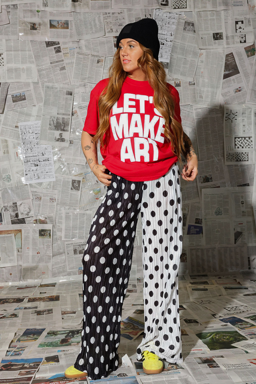Let's Make Art Red Premium Graphic Tee (Puff Print) **RESTOCKED**