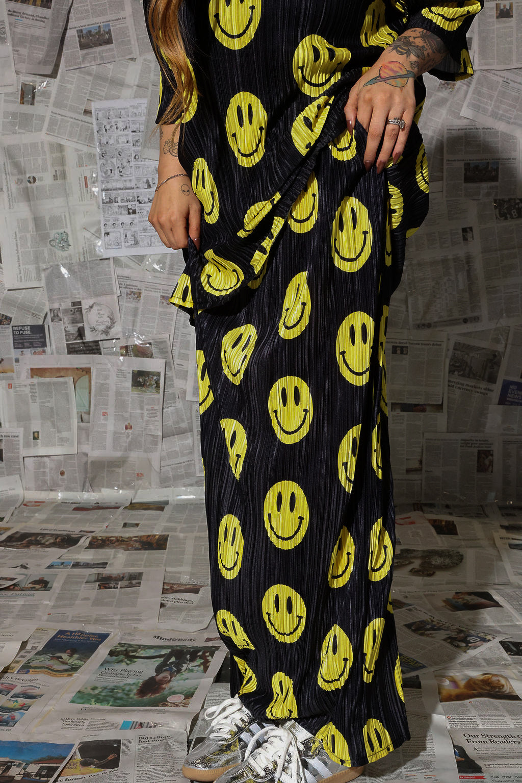 Smile Back Plisse Maxi Skirt Set