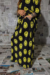 Smile Back Plisse Maxi Skirt Set