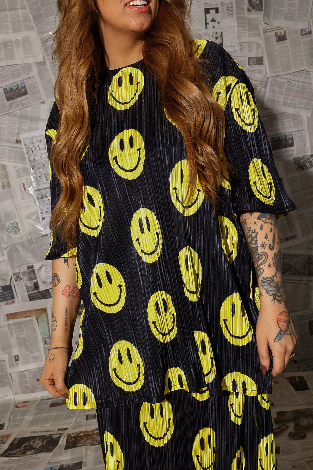 Smile Back Plisse Maxi Skirt Set