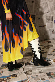 Heatwave Flame Mesh Dress **RESTOCKED**