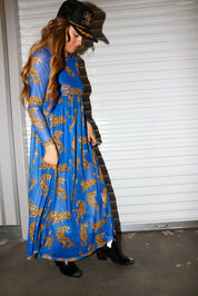 Blue Electric Jungle Mesh Dress **RESTOCKING SOON**