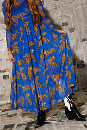 Blue Electric Jungle Mesh Dress **RESTOCKING SOON**