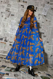 Blue Electric Jungle Mesh Dress **RESTOCKING SOON**