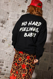 8 Ball No Hard Feelings Black Crew Neck (Screen Print // Front + Back) **RESTOCKED**
