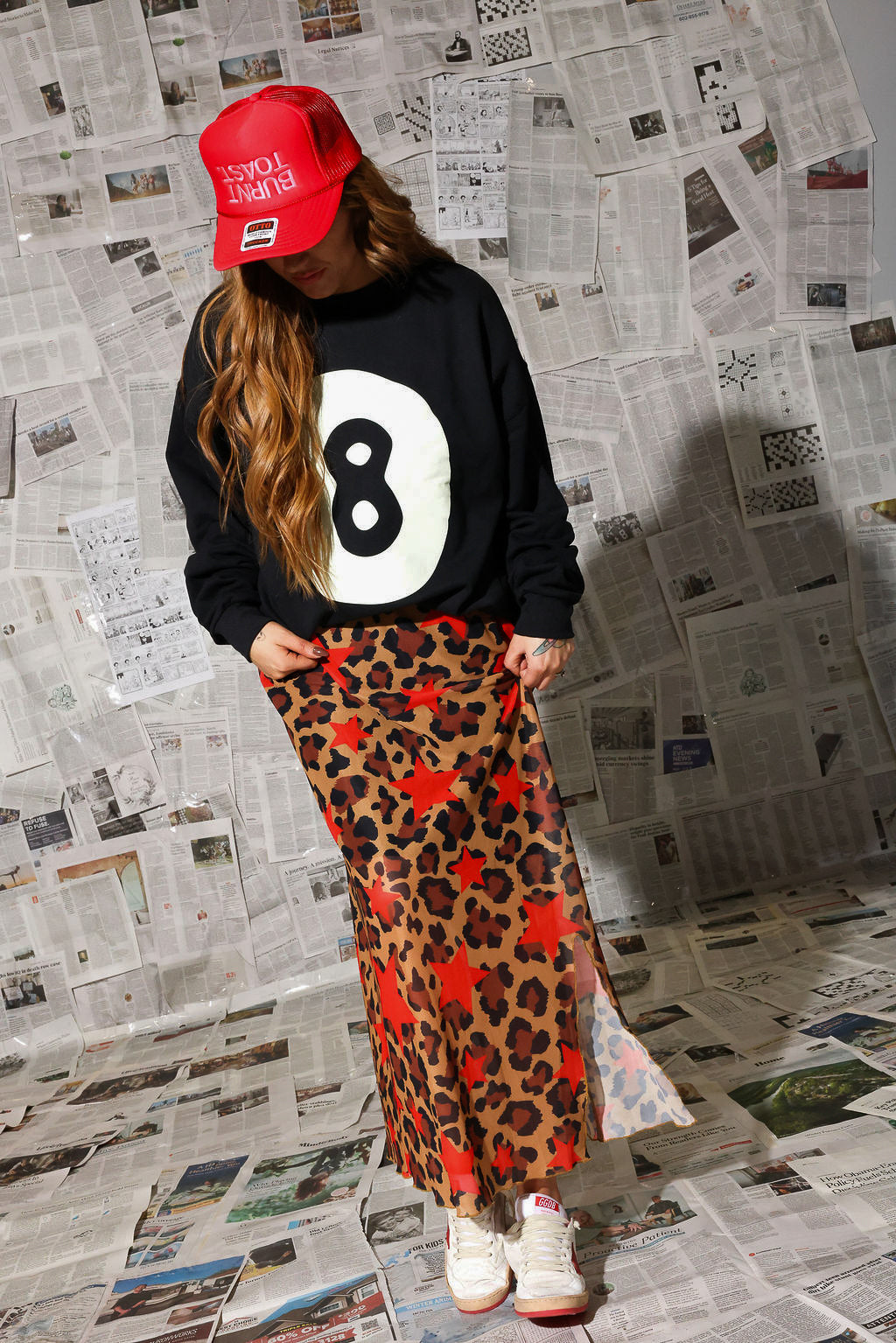 8 Ball No Hard Feelings Black Crew Neck (Screen Print // Front + Back) **RESTOCKED**