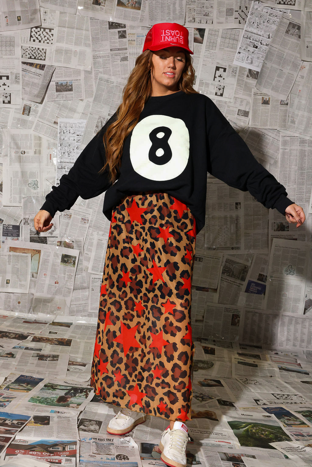 8 Ball No Hard Feelings Black Crew Neck (Screen Print // Front + Back) **RESTOCKED**