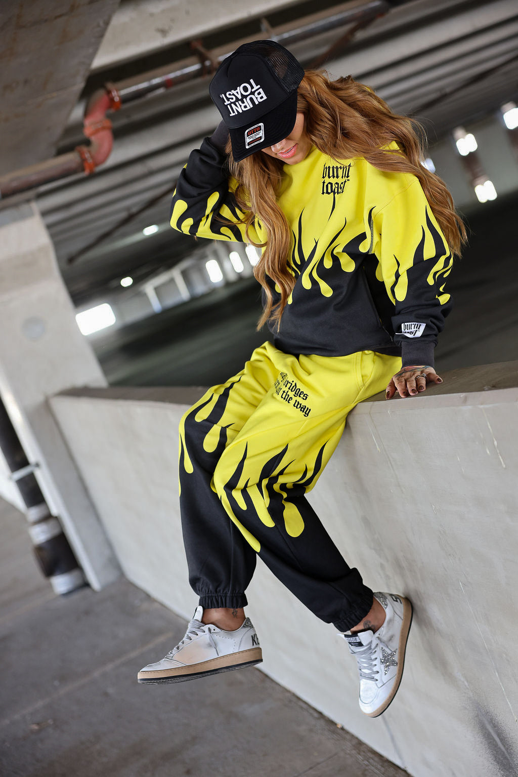 ** PRE-ORDER: ships by 1/19 ** Burnt Toast Original Fleece Hooded Sweatshirt (Yellow/Black)