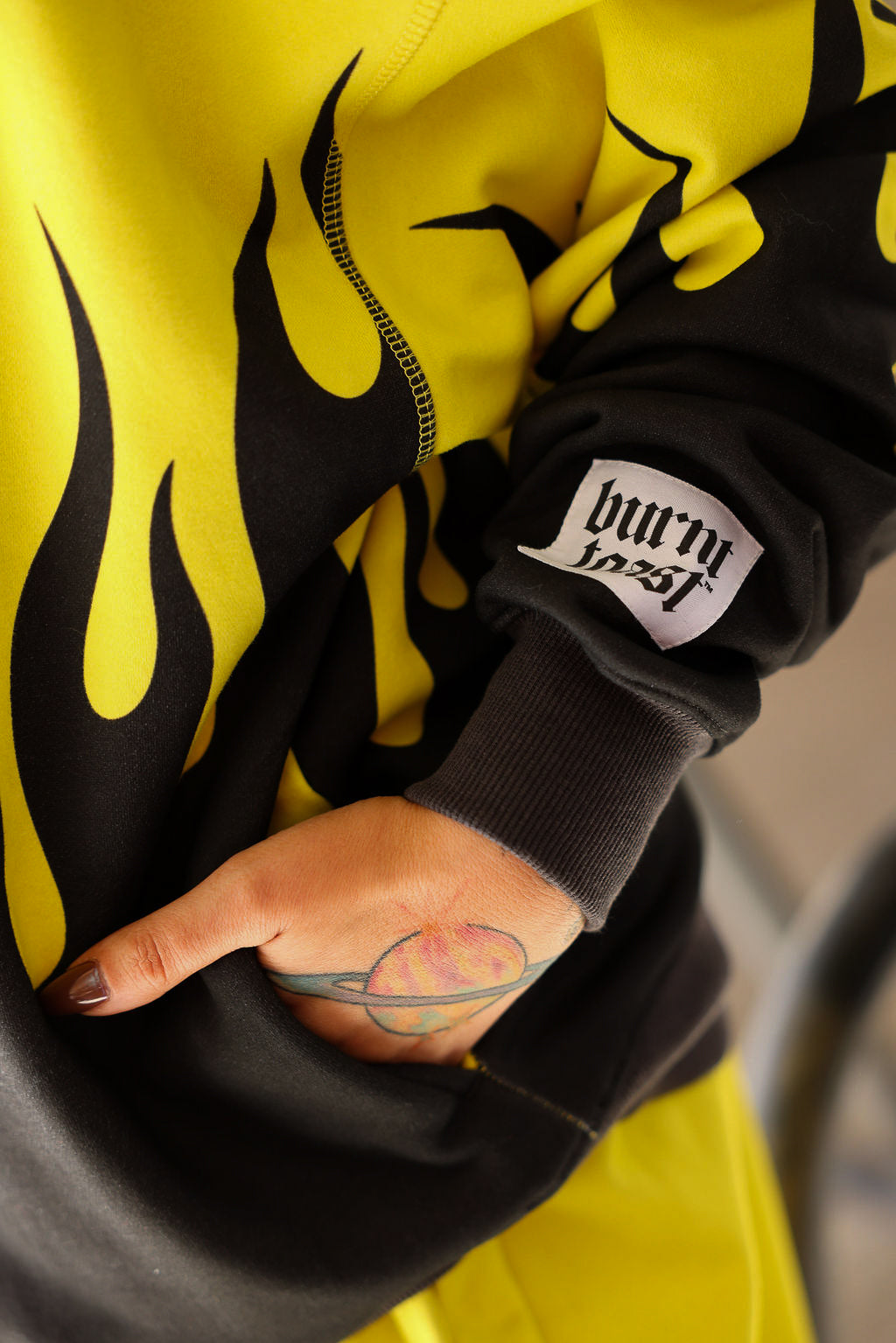 ** PRE-ORDER: ships by 1/19 ** Burnt Toast Original Fleece Hooded Sweatshirt (Yellow/Black)